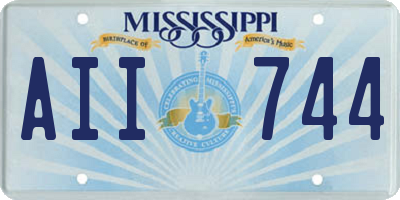 MS license plate AII744