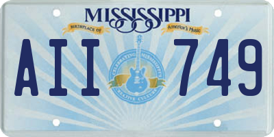 MS license plate AII749