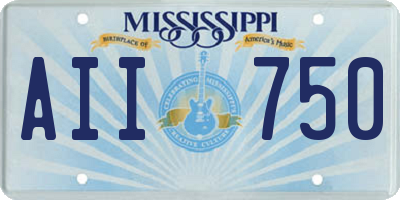 MS license plate AII750