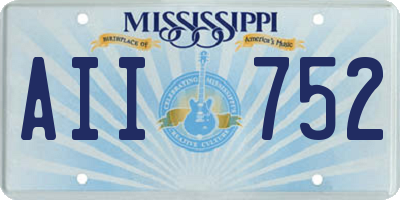 MS license plate AII752