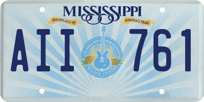 MS license plate AII761