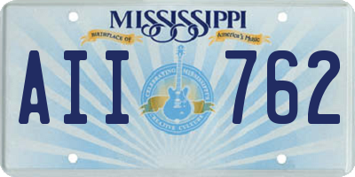 MS license plate AII762
