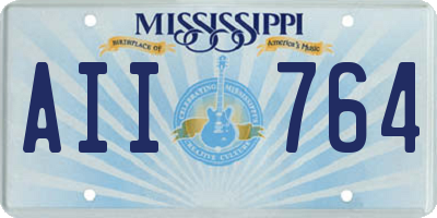 MS license plate AII764