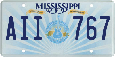 MS license plate AII767
