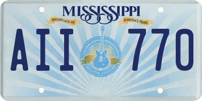 MS license plate AII770