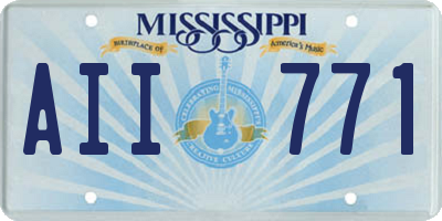 MS license plate AII771