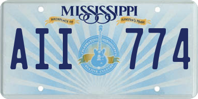 MS license plate AII774