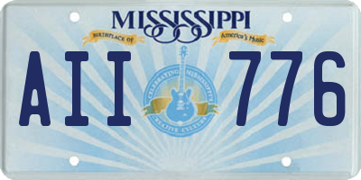 MS license plate AII776