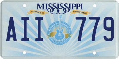 MS license plate AII779
