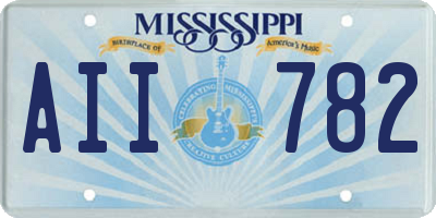 MS license plate AII782