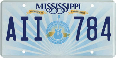 MS license plate AII784