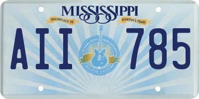 MS license plate AII785