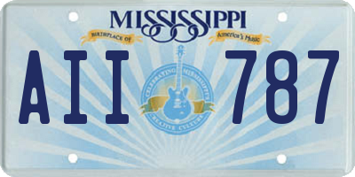 MS license plate AII787