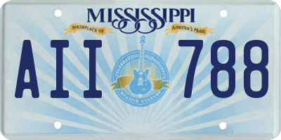 MS license plate AII788