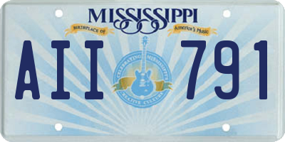 MS license plate AII791