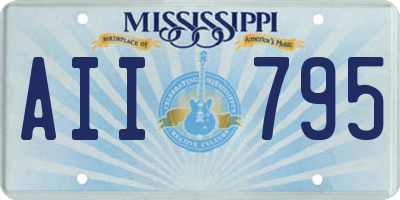 MS license plate AII795