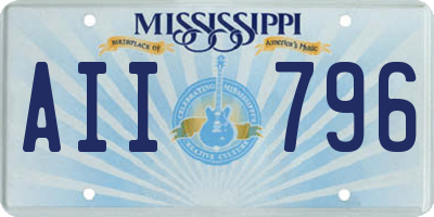 MS license plate AII796