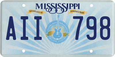 MS license plate AII798