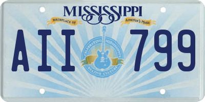 MS license plate AII799