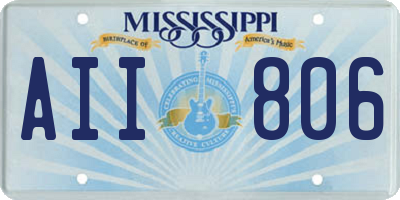 MS license plate AII806