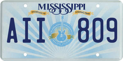 MS license plate AII809