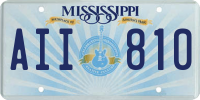 MS license plate AII810