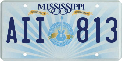 MS license plate AII813