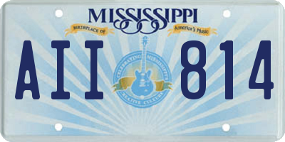 MS license plate AII814