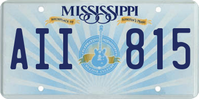 MS license plate AII815