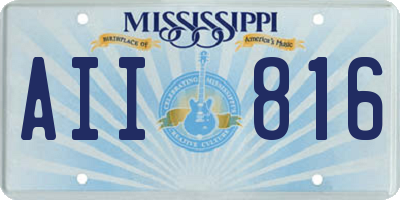 MS license plate AII816