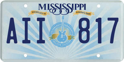 MS license plate AII817