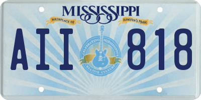 MS license plate AII818