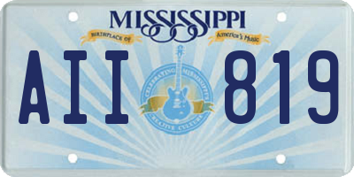 MS license plate AII819