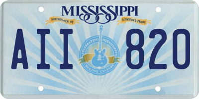 MS license plate AII820