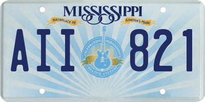 MS license plate AII821