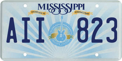 MS license plate AII823