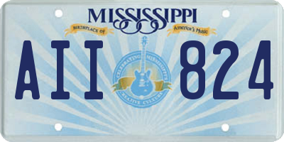 MS license plate AII824