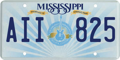 MS license plate AII825