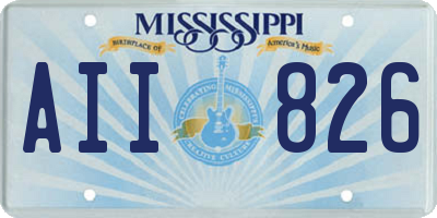 MS license plate AII826