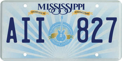 MS license plate AII827