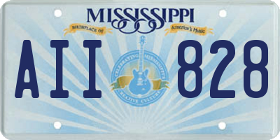 MS license plate AII828