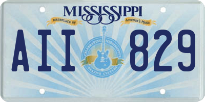 MS license plate AII829