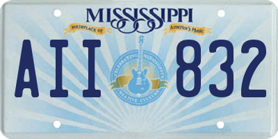 MS license plate AII832