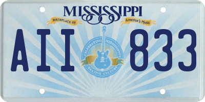 MS license plate AII833