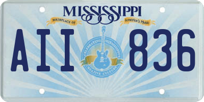 MS license plate AII836