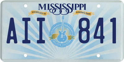 MS license plate AII841