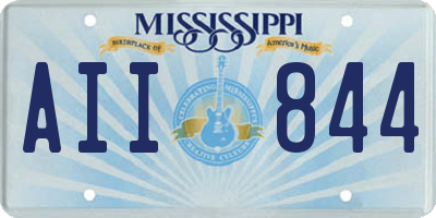 MS license plate AII844