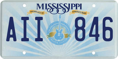 MS license plate AII846