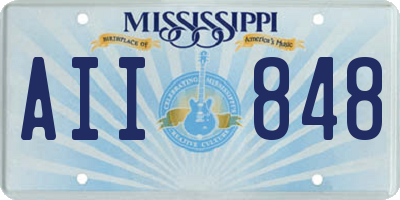 MS license plate AII848