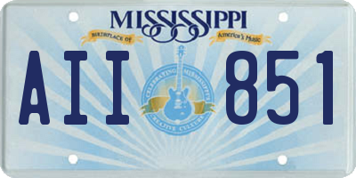 MS license plate AII851